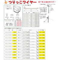 サワタ つりっこワイヤー 2.0Φ×900mm 20セット 落下防止補助用ワイヤー 1100100020224 1箱(20セット)（直送品）