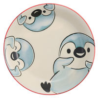イシグロ プレート 22cm 陶器 ペンギン 419474 1個（直送品）