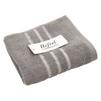 小杉善 フェイスタオル リフレル ボーダー 34×85cm グレー 458138 1個（直送品）