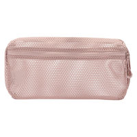 無印良品 立体メッシュケース ピンク Ｍ 約２５×１２．５×５ｃｍ 良品計画