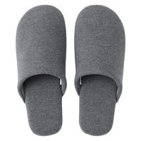 無印良品 綿鹿の子履き心地やわらか足なりスリッパ Ｍ ２２．５～２５ｃｍ用 グレー 良品計画