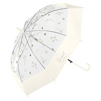 中谷 ワンタッチビニール傘 ブーケビニール ジャンプ式 60cm アイボリー 115-036IV 1セット(1本×3)（直送品）