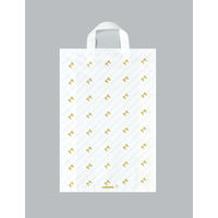 福助工業 ポリ手提袋 カルチャーバッグ リボンストライプ 中 00062034 1ケース(500個(20個×25))（直送品）