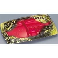 福助工業 弁当容器 祝い膳24-16-1H 小町内赤 00267614 1ケース(900個(50個×18))（直送品）