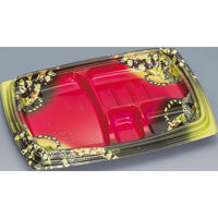 福助工業 弁当容器 祝い膳24-18-1H 小町内赤 00267616 1ケース(800個(50個×16))（直送品）