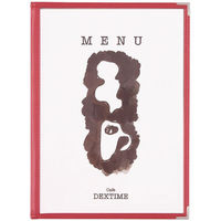 シンビ メニューブック スリムB-ABW バインダー(A4) レッド 00386949 1袋(1個)（直送品）