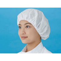 日本メディカルプロダクツ 不織布キャップ つくつく帽子 EL-101 L 白 00514029 1ケース(600個(100個×6))（直送品）