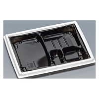 福助工業 弁当容器 箱膳23-18-1H 白内黒 00615662 1ケース(800個(50個×16))（直送品）