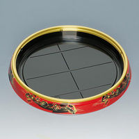 福助工業 寿司桶 新丸桶30H 橋華朱 00627388 1ケース(120個(10個×12))（直送品）