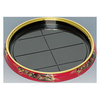 福助工業 寿司桶 新丸桶40H 橋華朱 00627389 1ケース(100個(10個×10))（直送品）