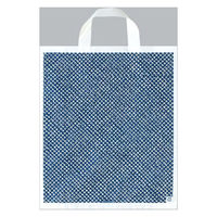 福助工業 ポリ手提袋 カルチャーバッグ しぼり柄・紺 小 00666601 1ケース(500個(20個×25))（直送品）