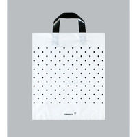 福助工業 ポリ手提袋 カルチャーバッグ 水玉(グレー) 小 00762546 1ケース(500個(20個×25))（直送品）