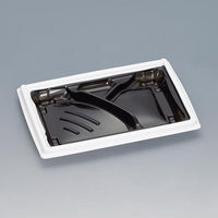 福助工業 弁当容器 箱膳23-16-4H 白内黒 00762839 1ケース(800個(50個×16))（直送品）