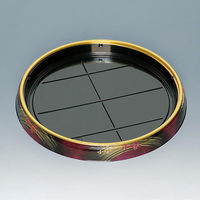 福助工業 寿司桶 新丸桶40H うるし 00762872 1ケース(100個(10個×10))（直送品）