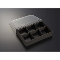 中央化学 折箱 匠御膳22-17H 黒木目(ボ)Y 00769715 1ケース(180個(15個×12))（直送品）