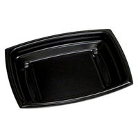 デンカポリマー 惣菜容器 夢デリLS35 黒 00788679 1ケース(900個(50個×18))（直送品）