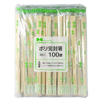 大和物産 割箸 小花日和 アスペン元禄箸 裸 100膳 00796077 1ケース(48個(1個×48))（直送品）