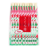 大和物産 割箸 さくら扇 アスペン元禄箸 80膳 00796080 1ケース(50個(1個×50))（直送品）