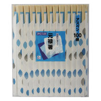 大和物産 割箸 SC 元禄箸 100膳(N) 00796084 1ケース(30個(1個×30))（直送品）