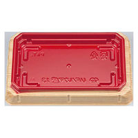 シーピー化成 寿司容器 UFハカマ盛13 杉板赤本体(N) 0196313001355 1ケース(1200個(50個×24))（直送品）