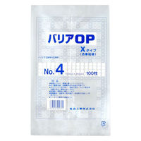 福助工業 合掌袋 バリアOP XタイプNo.4(合掌貼) 0713031 1ケース(3000個(100個×30))（直送品）