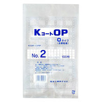 福助工業 合掌袋 KコートOP Oタイプ No.2 0716316 1ケース(3500個(100個×35))（直送品）