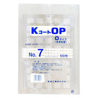 福助工業 合掌袋 KコートOP Oタイプ No.7 0716367 1ケース(2000個(100個×20))（直送品）