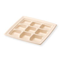 シンギ 軽食容器 SBT-パルプ9区切りトレイ 10332473 1ケース(400個(25個×16))（直送品）
