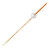 萬洋 竹串 ホワイトパール串 橙 7.5cm 100本入 18250B 1ケース(1個)（直送品）