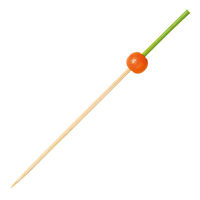 萬洋 竹串 綾珠かんざし串 100本入 9cm 橙 18258E 1ケース(1個)（直送品）
