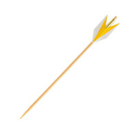 萬洋 竹串 矢羽根串(並・黄) 12cm 100本入 18264C 1ケース(1個)（直送品）