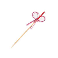 萬洋 竹串 花むすび串(桃) 9cm 50本入 18358A 1ケース(1個)（直送品）