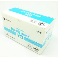 横井定マスク 使い捨てマスク ビズフィットマスクYS 耳掛け2層100枚入 2E-100 1ケース(30個(1個×30))（直送品）