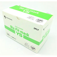 横井定マスク 使い捨てマスク ビズフィットマスクYS 頭掛け2層100枚入 2H-100 1ケース(30個(1個×30))（直送品）