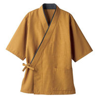 住商モンブラン 作務衣 3-522_M はっぴ 兼用 7分袖 芥子/墨 M 1ケース(1個)（直送品）