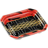 エフピコ 惣菜容器 MFPパシオ15-13 チア黒赤 4M007026 1ケース(1200個(50個×24))（直送品）