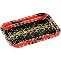 エフピコ 惣菜容器 MFPパシオ19-13 チア黒赤 4M007066 1ケース(800個(50個×16))（直送品）