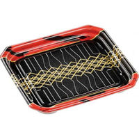 エフピコ 惣菜容器 MFPパシオ19-17 チア黒赤 4M007086 1ケース(600個(50個×12))（直送品）