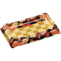 エフピコ 寿司桶 氷河桶25-14PT扇市松金 52012512 1ケース(400個(50個×8))（直送品）