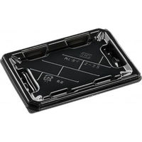 エフピコ 寿司容器 麗角 2-3S 黒 54035203 1ケース(800個(50個×16))（直送品）