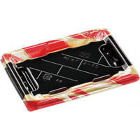 エフピコ 寿司容器 麗角 2-3S 京みやび赤 54045203 1ケース(800個(50個×16))（直送品）