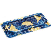 エフピコ 刺身容器 涼角 24-12 れん石青 55012412 1ケース(600個(50個×12))（直送品）