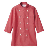 住商モンブラン 6-1103_SS コックコート 兼用 7分袖 レッド SS 1ケース(1個)（直送品）