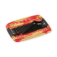 エフピコ 弁当容器 MSDレイア27-19-1 麻おり赤 7E012723 1ケース(400個(50個×8))（直送品）