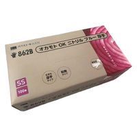 オカモト 使い捨て手袋 862B OKニトリル厚手ブルーSS 862B-SS 1ケース(20個(1個×20))（直送品）