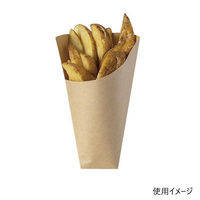 天満紙器 スナック袋 TSK05 ポテト03M無地 茶 8906507 1ケース(2000個(100個×20))（直送品）