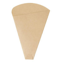 天満紙器 クレープ袋 TSK12 無地三角袋T04 茶ラミ スパイラル 8906528 1ケース(2000個(100個×20))（直送品）