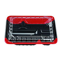 エフピコチューパ 弁当容器 CK-2-2 フチ赤黒セット(エコOP) CP520385 1ケース(400個(50個×8))（直送品）