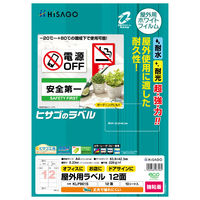 ヒサゴ 販促用品 屋外用ラベル A4 12面 10枚入 KLP861S 1ケース(1個)（直送品）