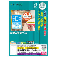 ヒサゴ 販促用品 屋外用ラベル 強粘再剥離 A4 ノーカット 10枚入 KLPH862S 1ケース(1個)（直送品）